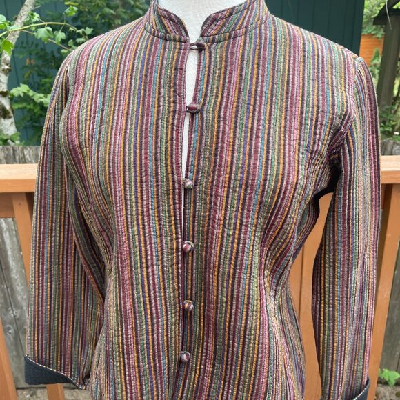 Brand New Orvis Multicolor Earth Tone Striped Jacket - Picture 1 of 10